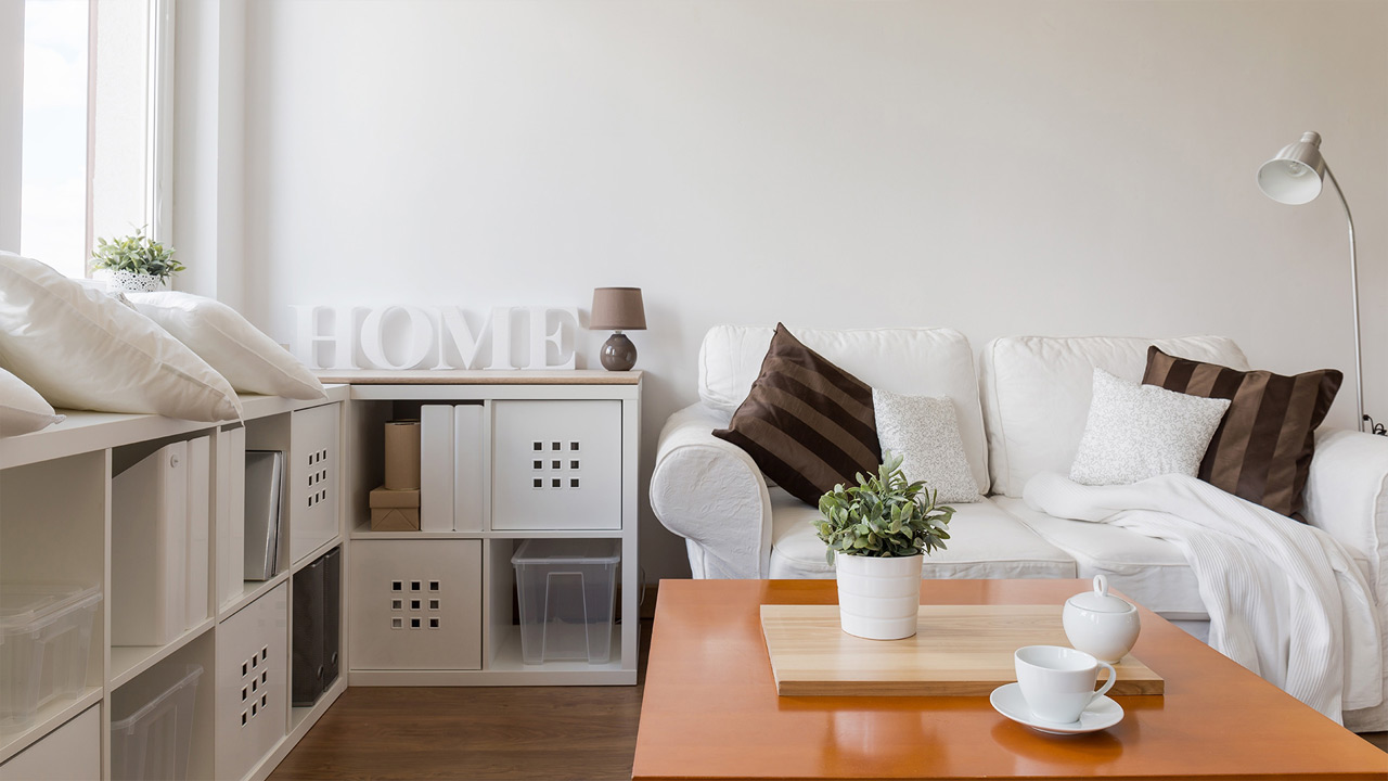 A spotless living room after a Caroline's Cleaning visit